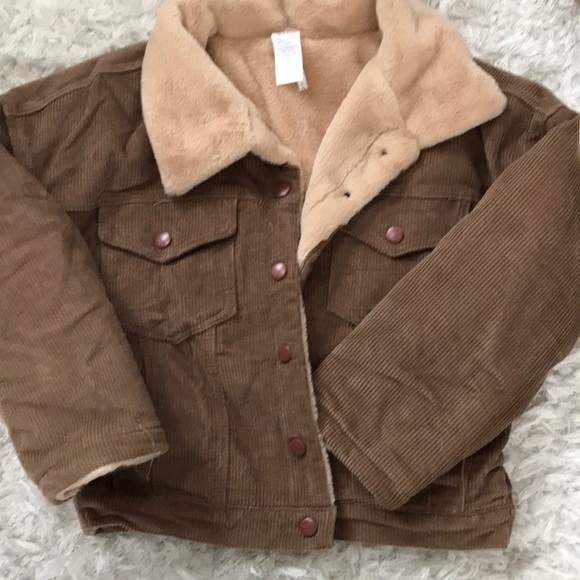 Thick, corduroy jacket, soft fuzzy lining, size 6 - Picture 1 of 5